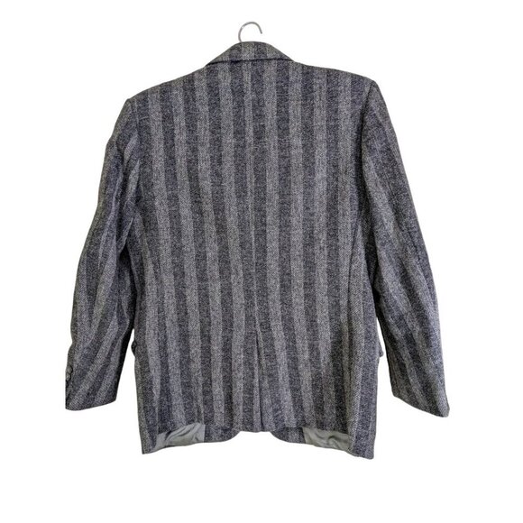 Vintage Mens 2 Button Blazer Jacket Sz 43 Regular Gray Virgin Wool Nino Cerruti - Picture 2 of 10